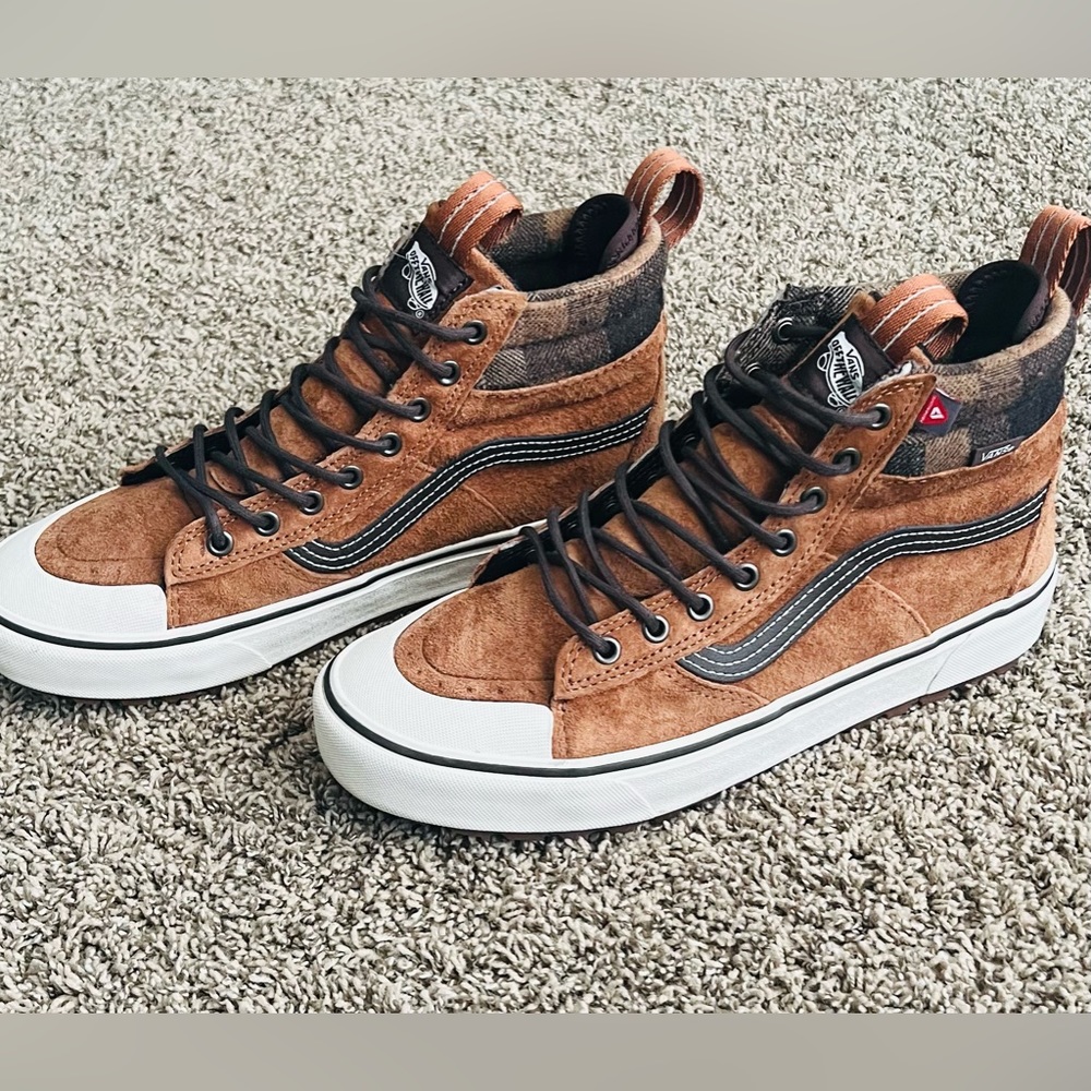 Vans, men’s fleece lined, cold weather, sneaker boot.